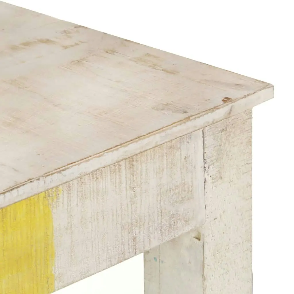 Console Table White 115x35x77 cm Rough Mango Wood 323556