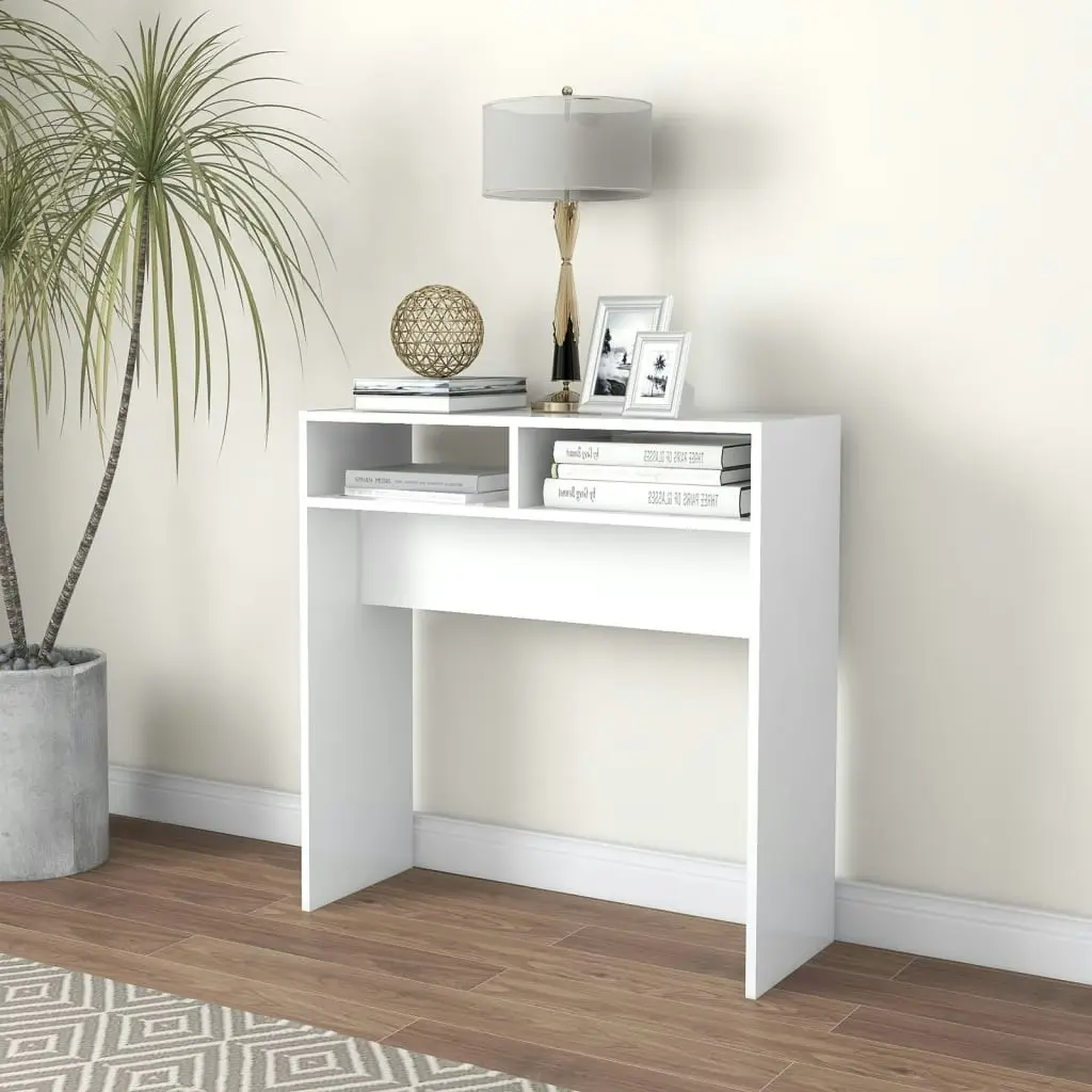 Console Table White 78x30x80 cm Engineered Wood 808296