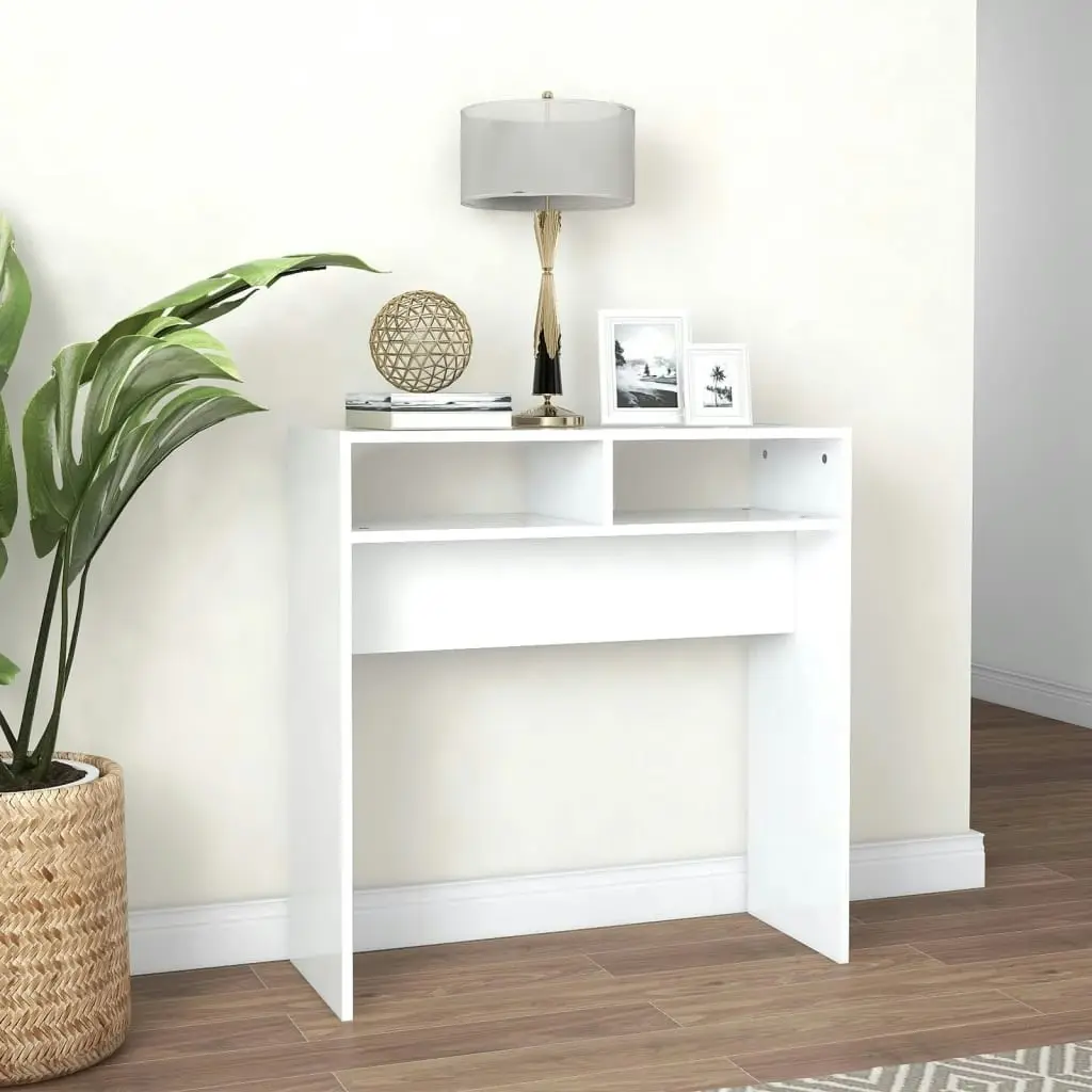 Console Table White 78x30x80 cm Engineered Wood 808296