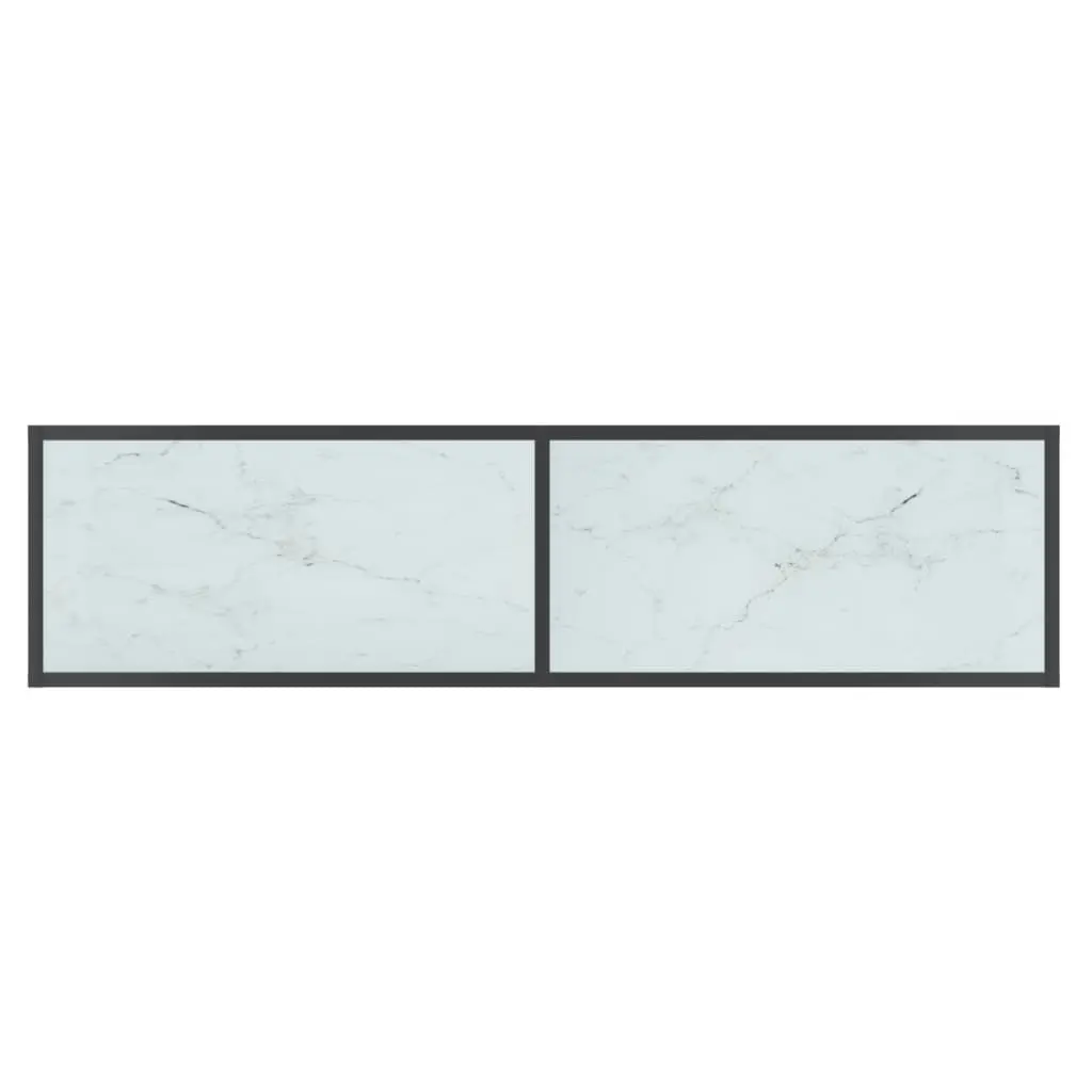 Console Table White 140x35x75.5 cm Tempered Glass 331696