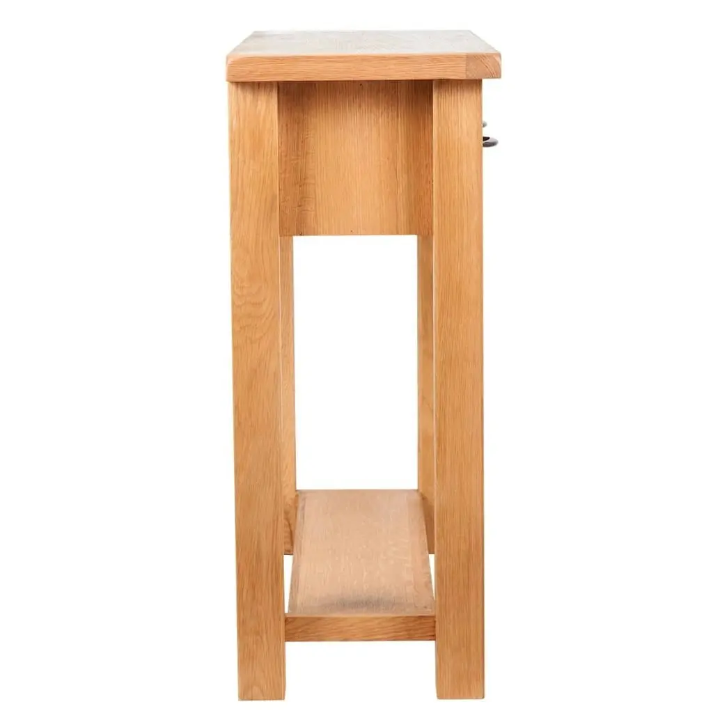 Console Table with 2 Drawers 83x30x73 cm Solid Oak Wood 241675