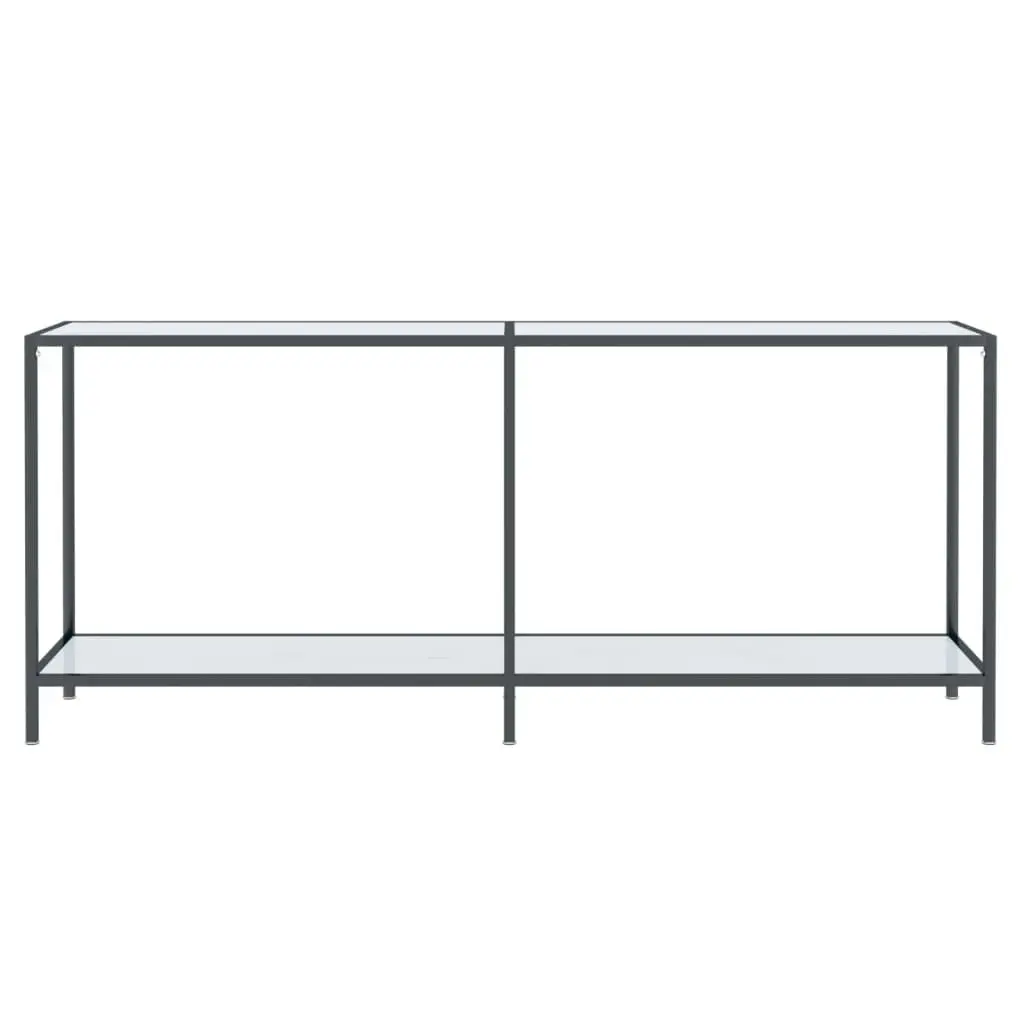 Console Table White 180x35x75.5 cm Tempered Glass 331704