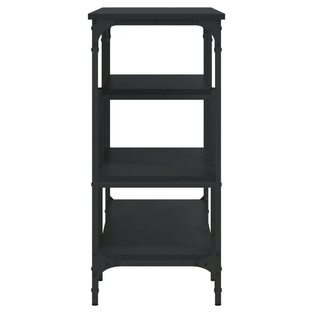 Console Table with Shelves Black 100x35x75 cm 837787