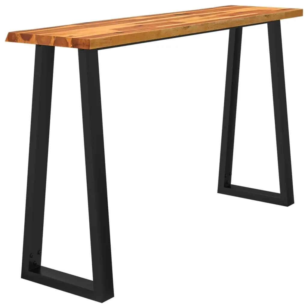 Console Table with Live Edge 140x40x80 cm Solid Wood Acacia 353297