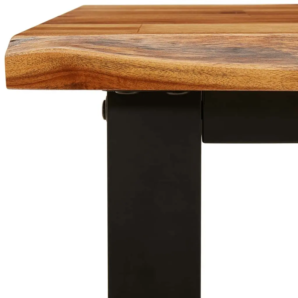 Console Table with Live Edge 140x40x80 cm Solid Wood Acacia 353297