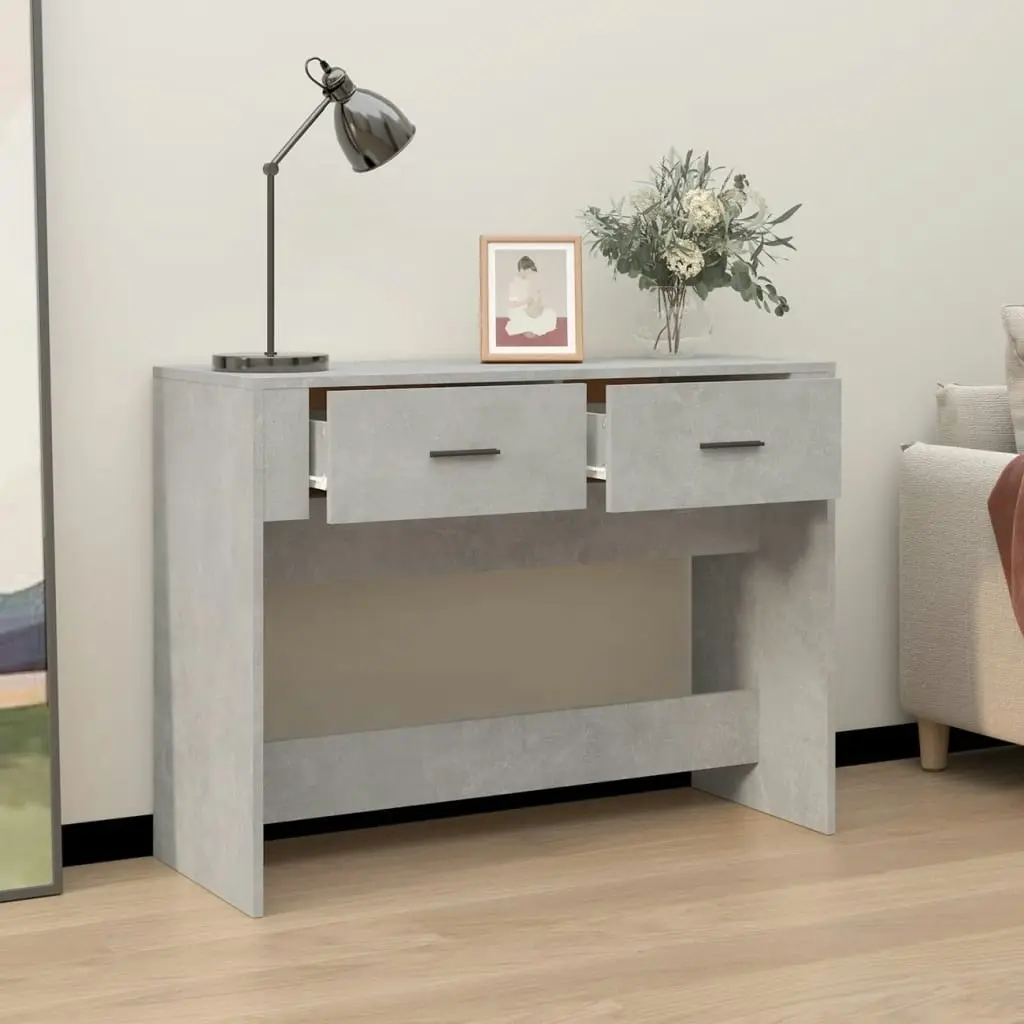 Console Table Concrete Grey 100x39x75 cm Engineered Wood 816780