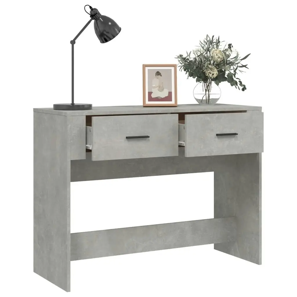 Console Table Concrete Grey 100x39x75 cm Engineered Wood 816780