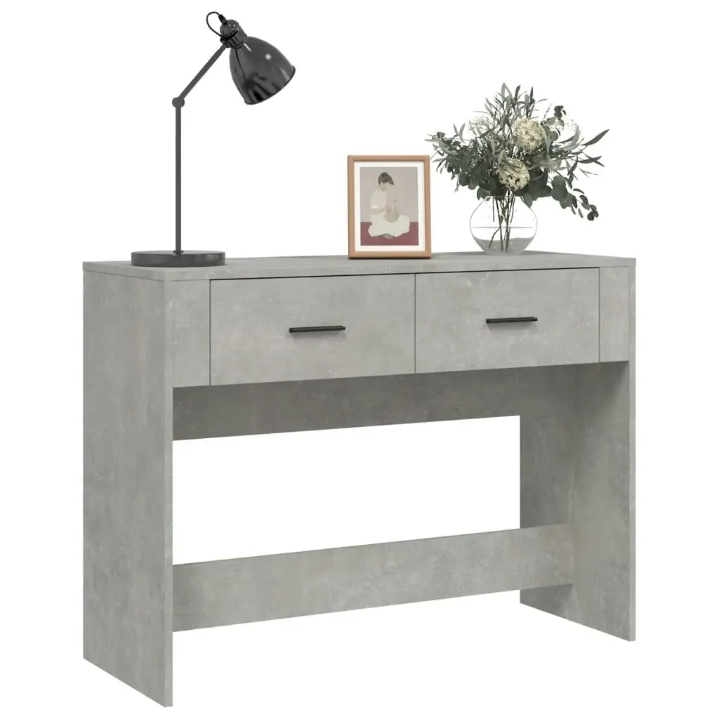 Console Table Concrete Grey 100x39x75 cm Engineered Wood 816780