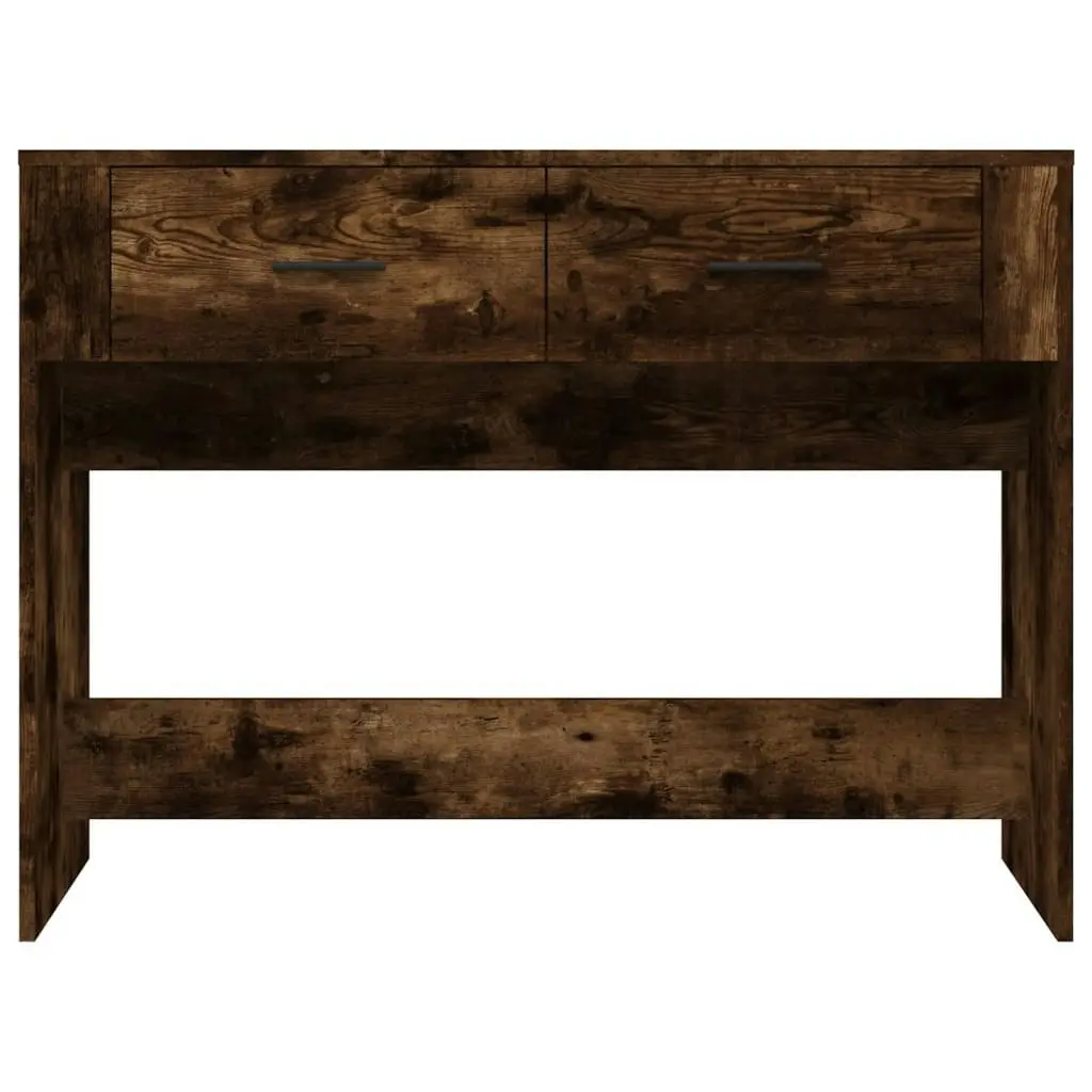 Console Table Smoked Oak 100x39x75 cm Engineered Wood 816781