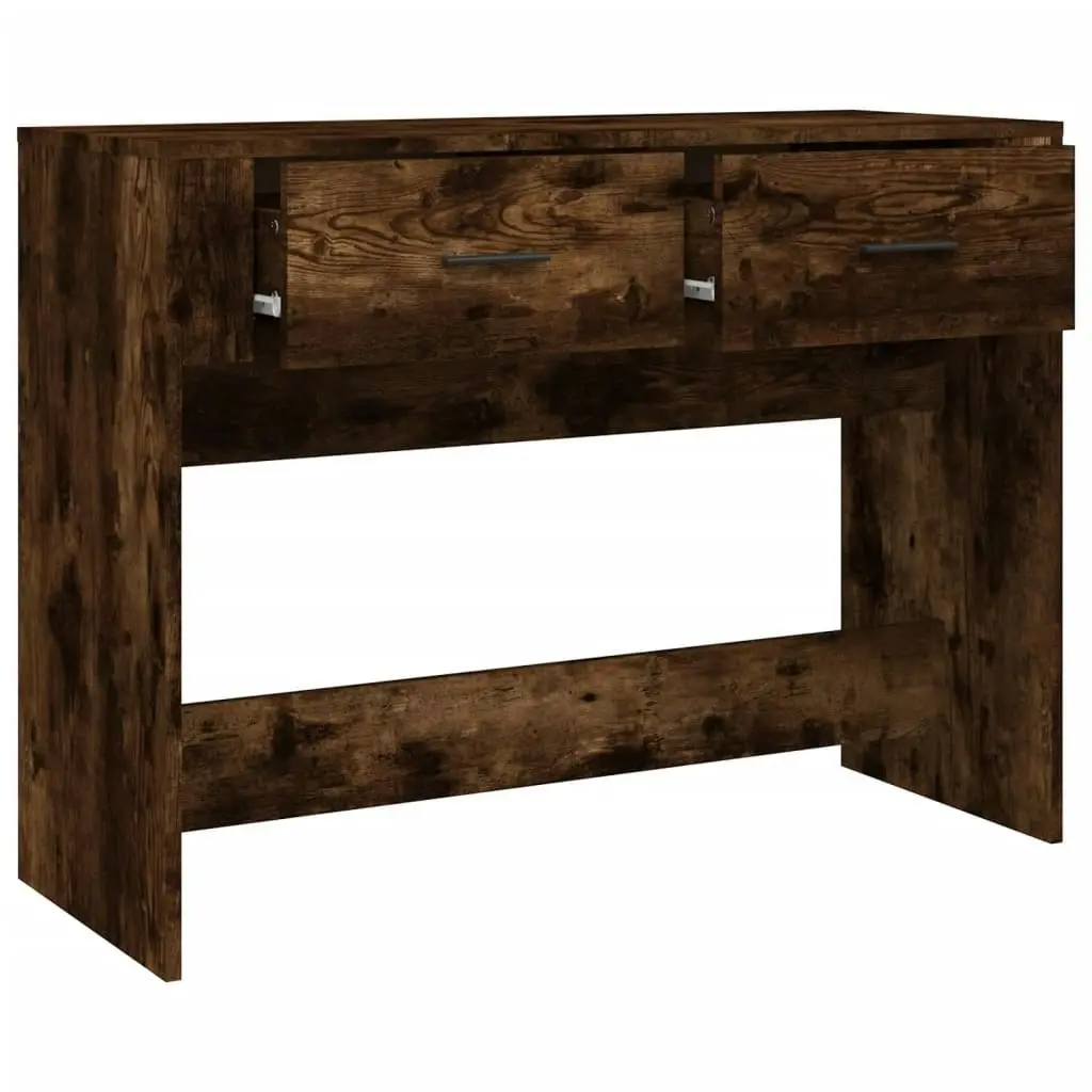 Console Table Smoked Oak 100x39x75 cm Engineered Wood 816781