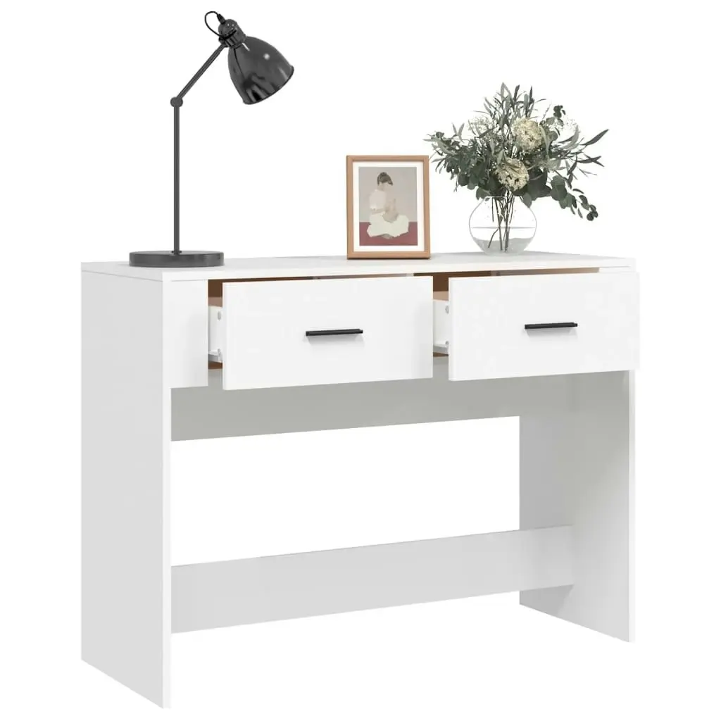 Console Table White 100x39x75 cm Engineered Wood 816776