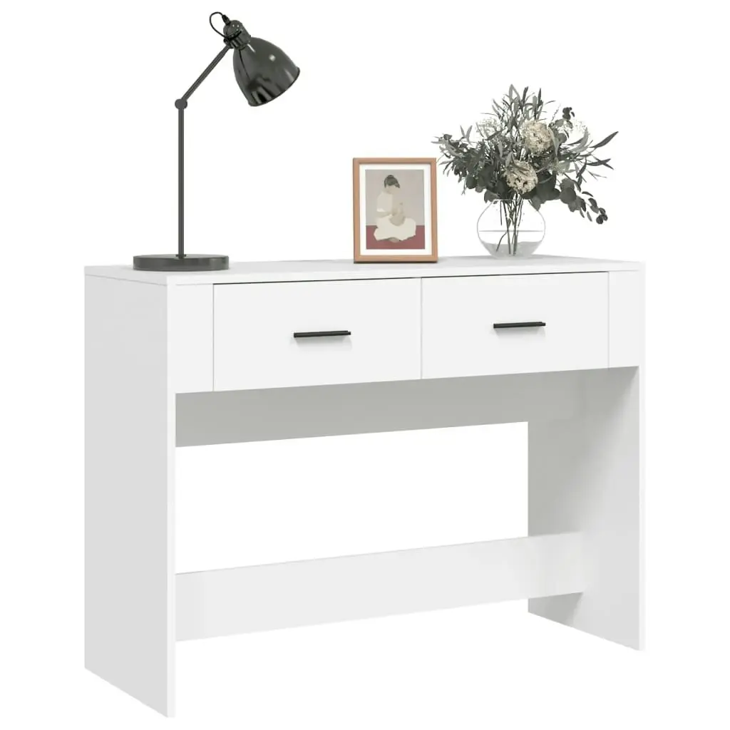 Console Table White 100x39x75 cm Engineered Wood 816776