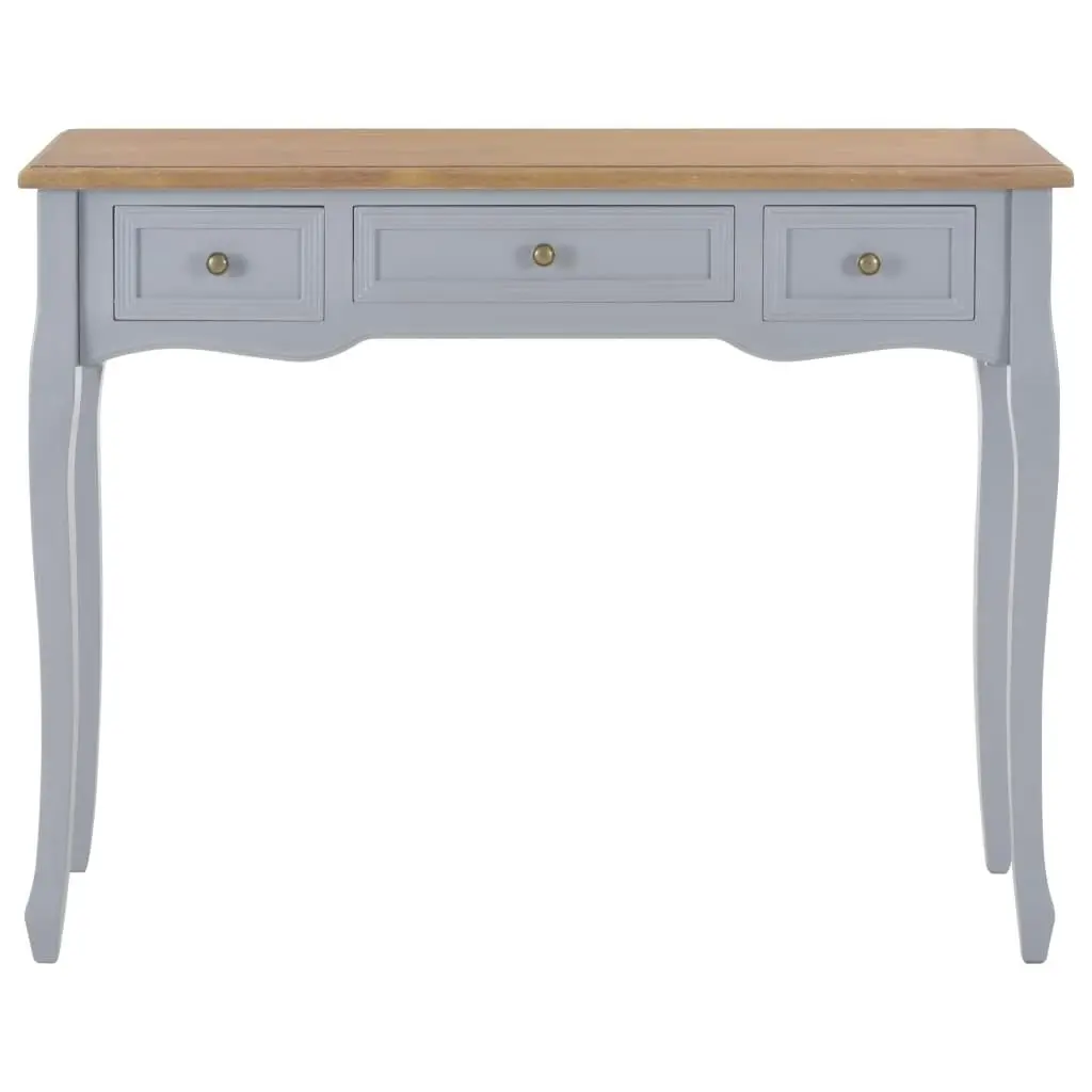 Dressing Console Table with 3 Drawers Grey 280045