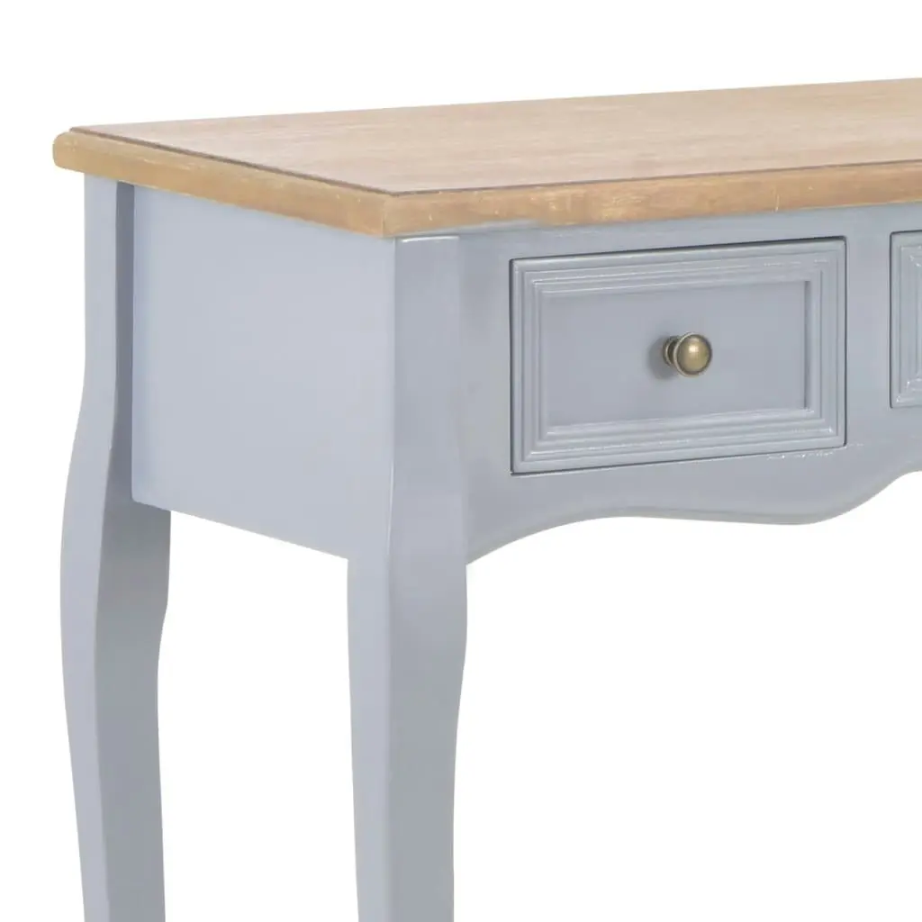 Dressing Console Table with 3 Drawers Grey 280045