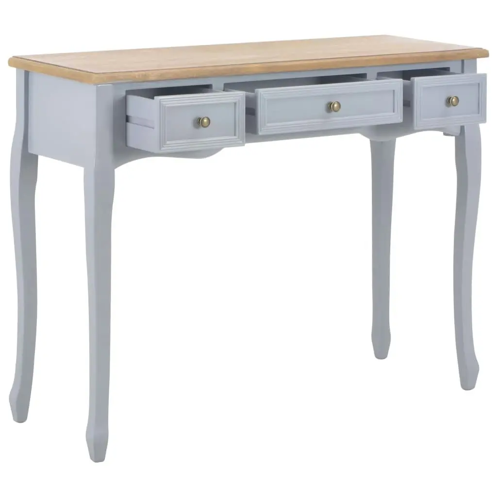 Dressing Console Table with 3 Drawers Grey 280045