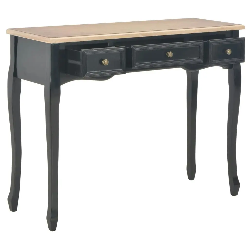 Dressing Console Table with 3 Drawers Black 280046