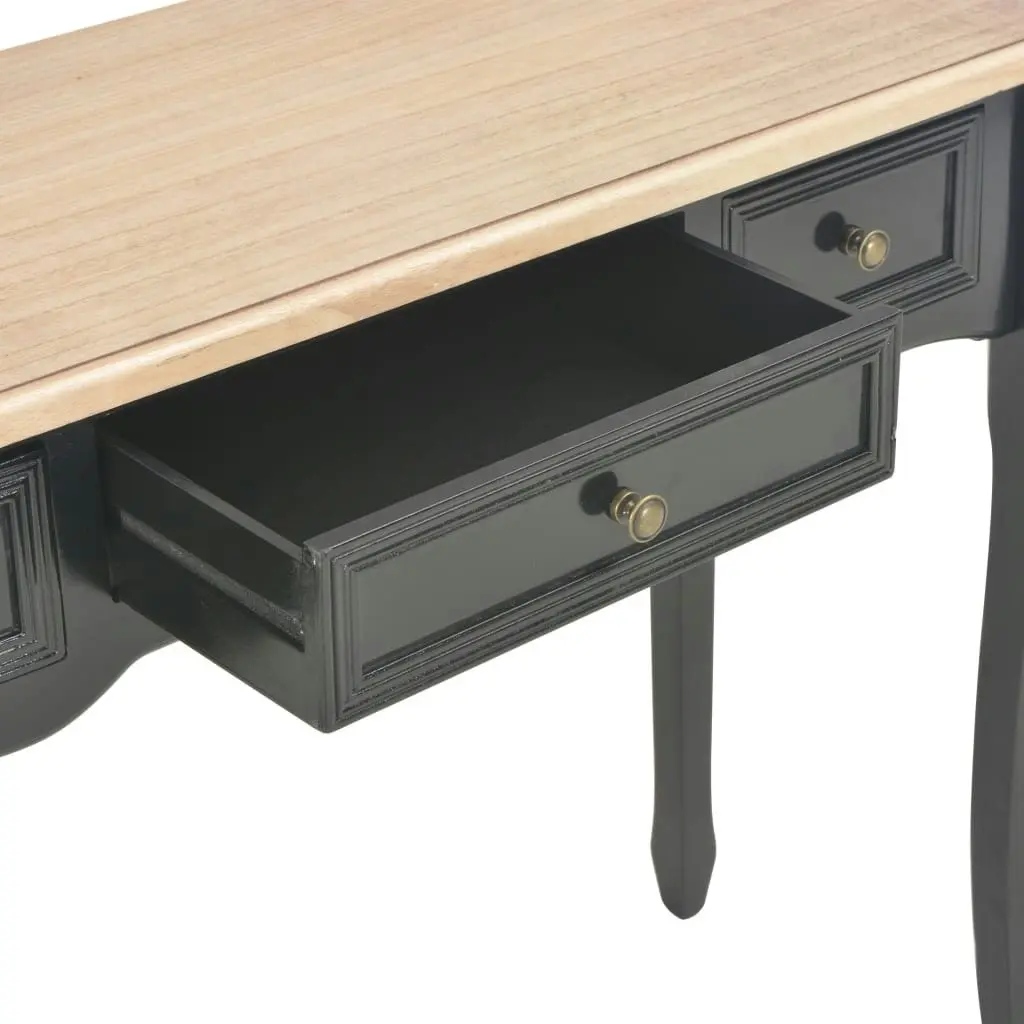 Dressing Console Table with 3 Drawers Black 280046