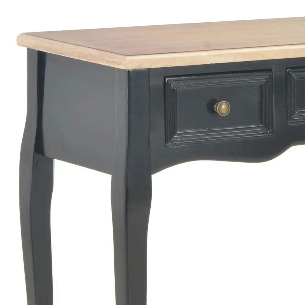 Dressing Console Table with 3 Drawers Black 280046