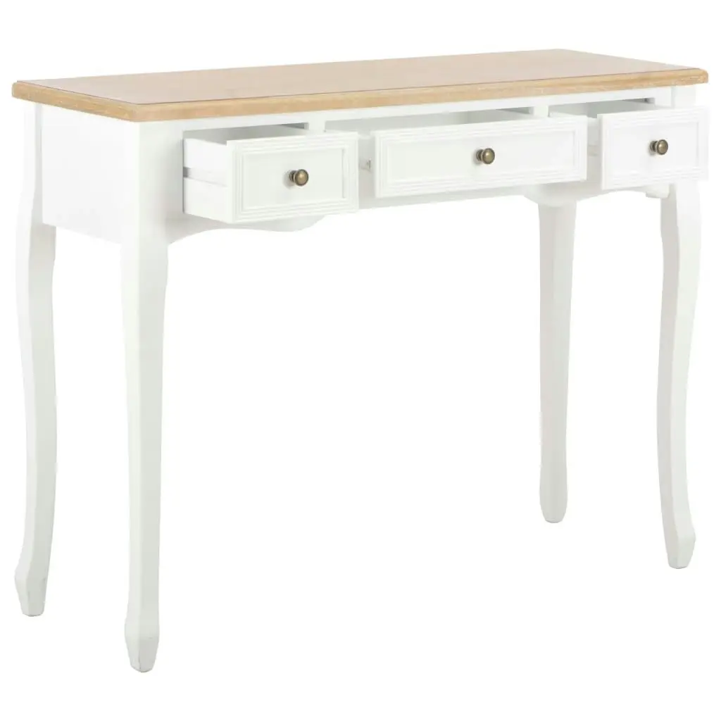 Dressing Console Table with 3 Drawers White 280044