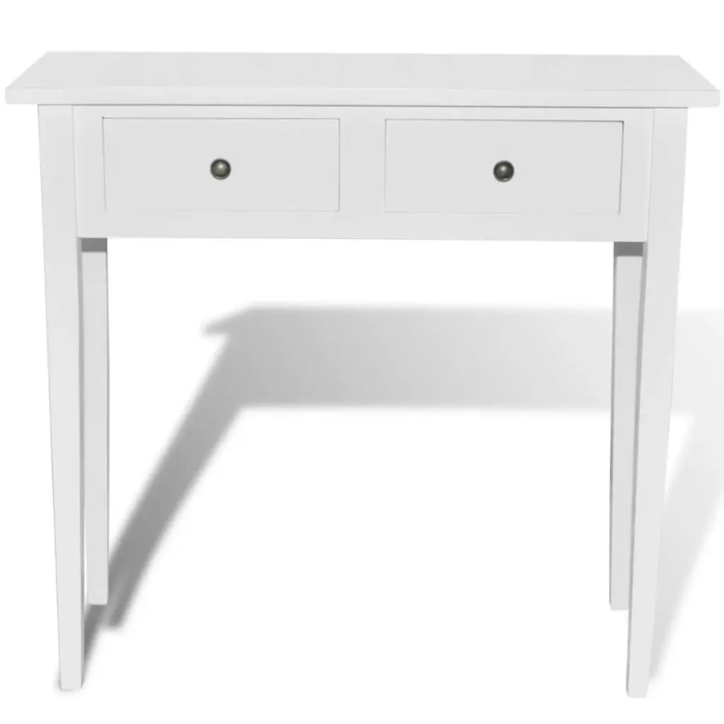 Dressing Console Table with Two Drawers White 241145