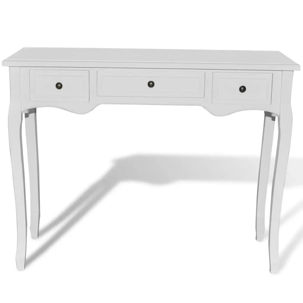 Dressing Console Table with Three Drawers White 241143