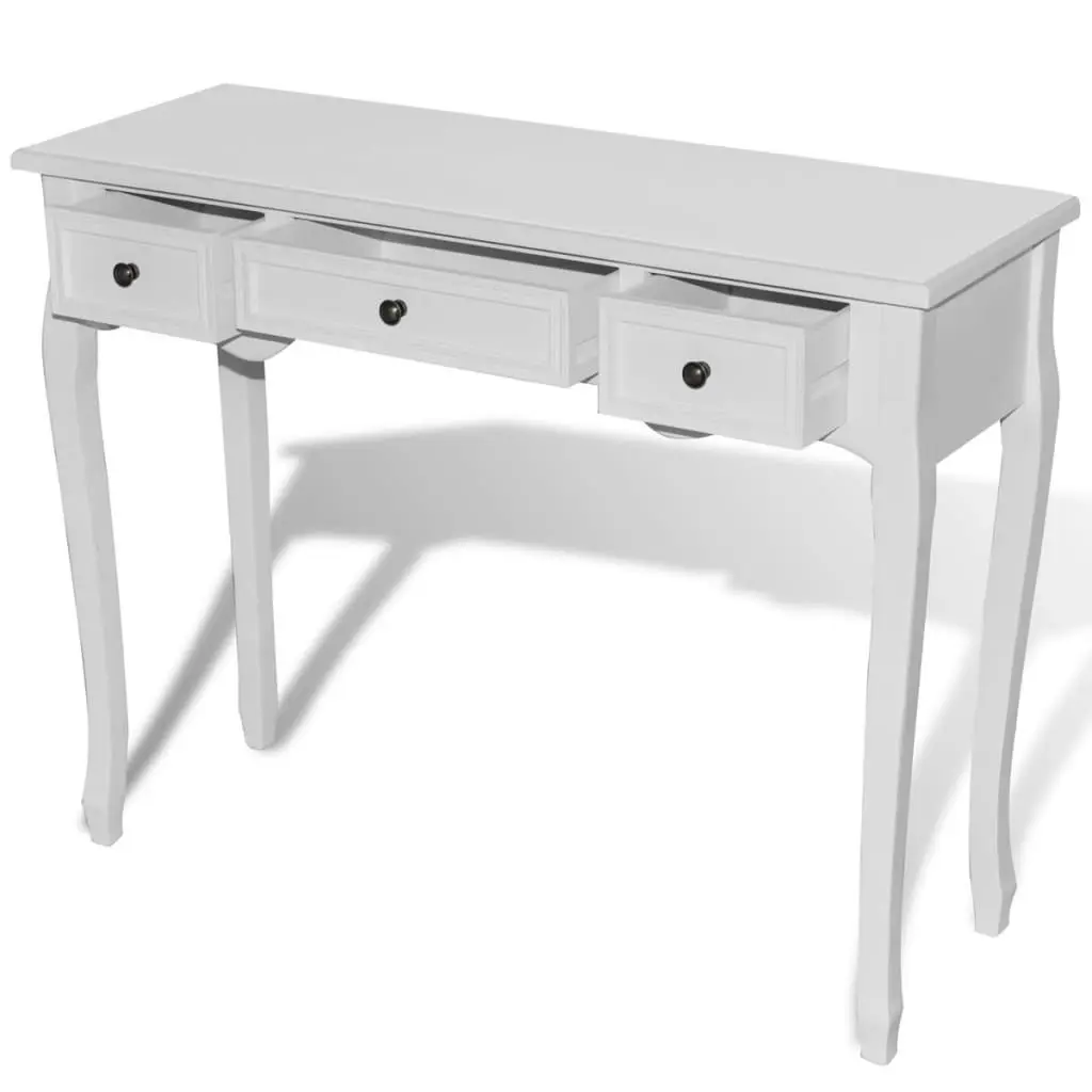 Dressing Console Table with Three Drawers White 241143