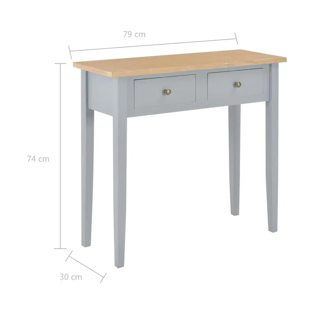 Dressing Console Table Grey 79x30x74 cm Wood 280054