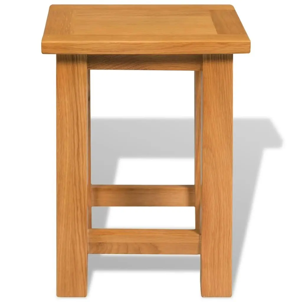 End Table 27x24x37 cm Solid Oak Wood 244207