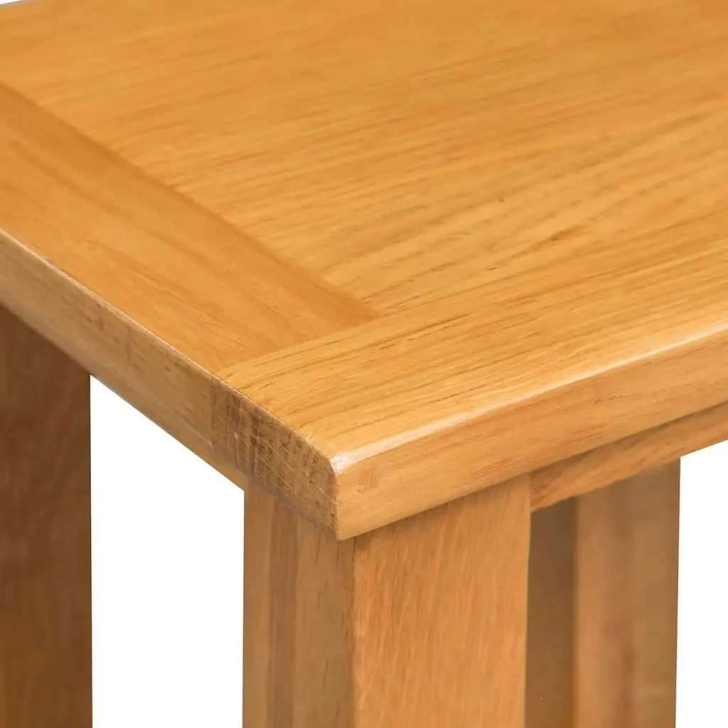 End Table 27x24x37 cm Solid Oak Wood 244207