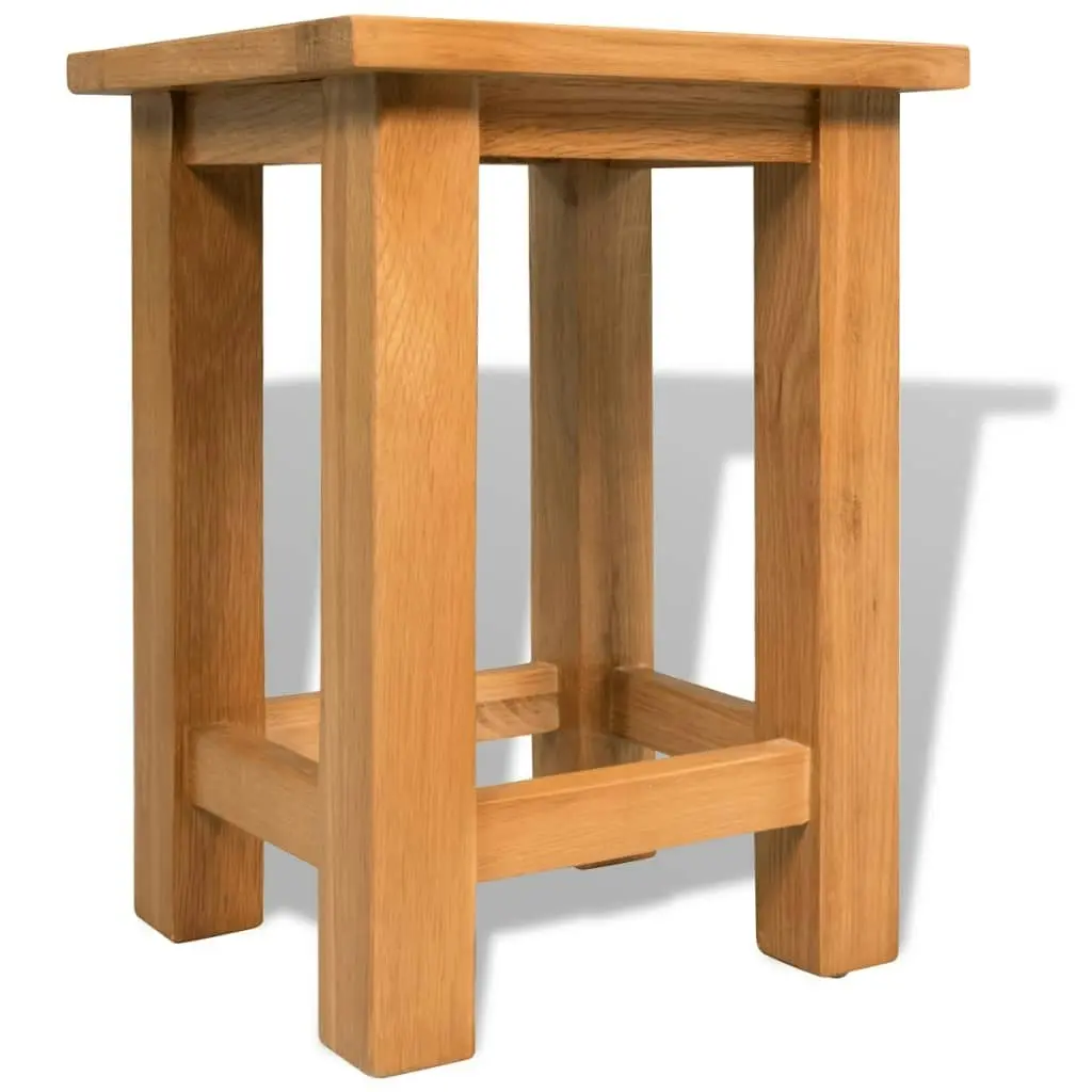 End Table 27x24x37 cm Solid Oak Wood 244207