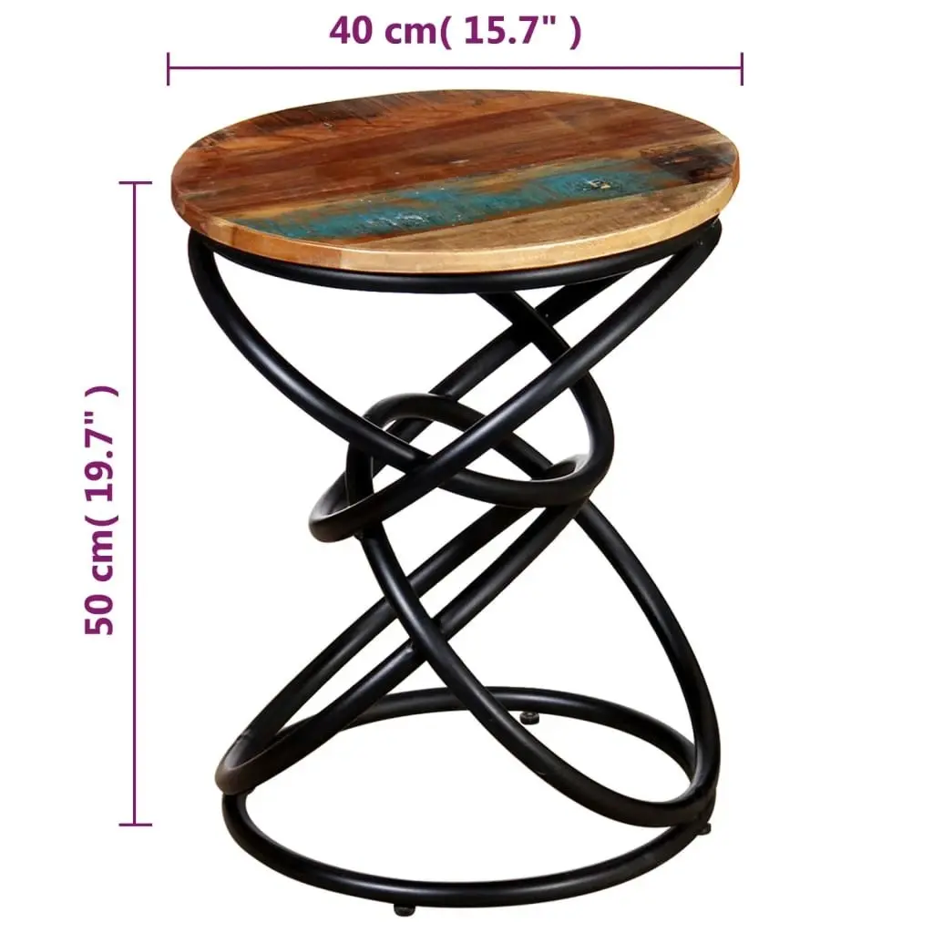 End Table Solid Reclaimed Wood 244231