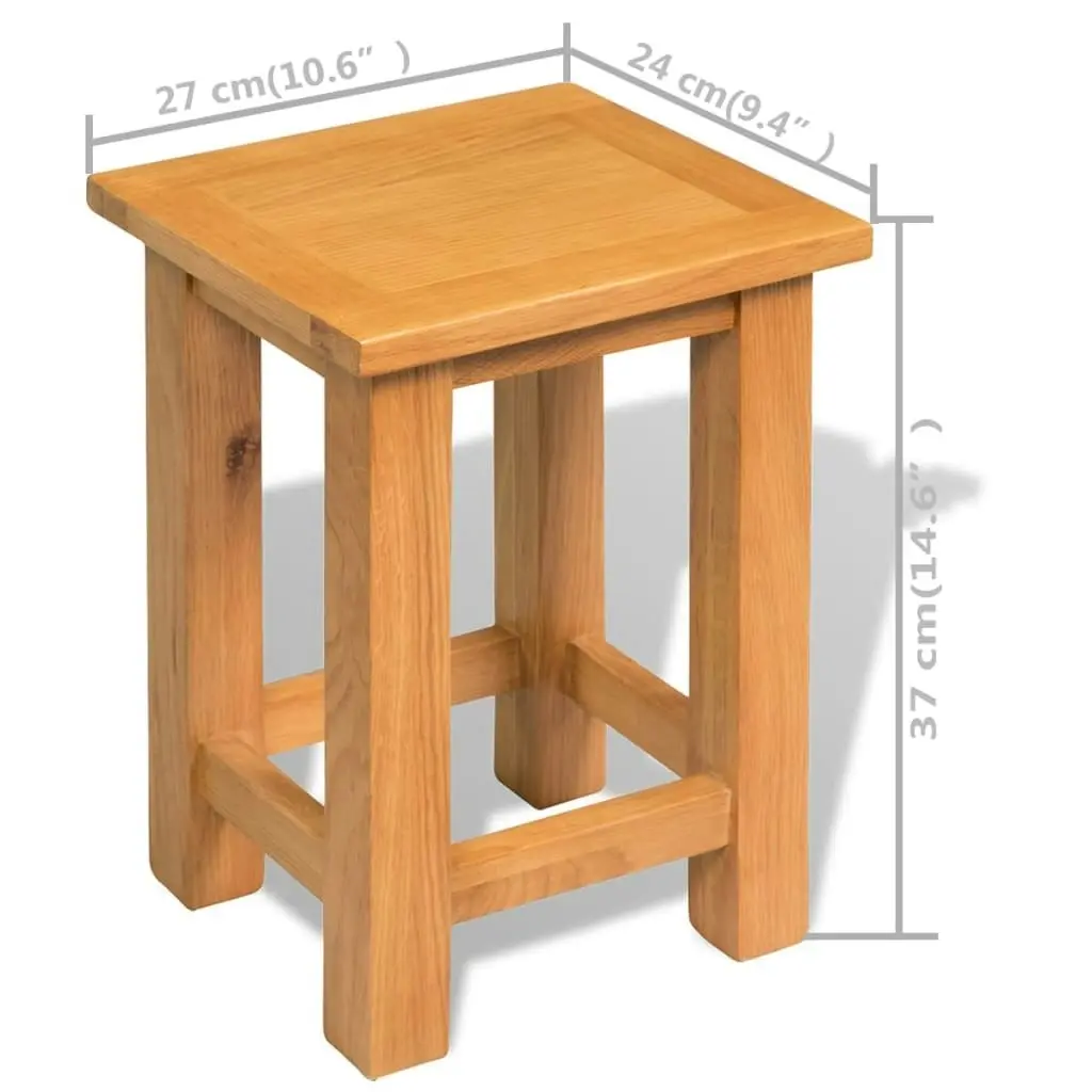 End Tables 2 pcs 27x24x37 cm Solid Oak Wood 3053417