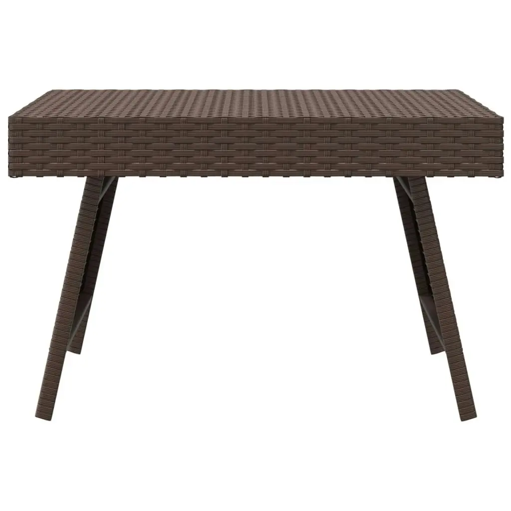 Foldable Side Table Brown 60x40x38 cm Poly Rattan 319409