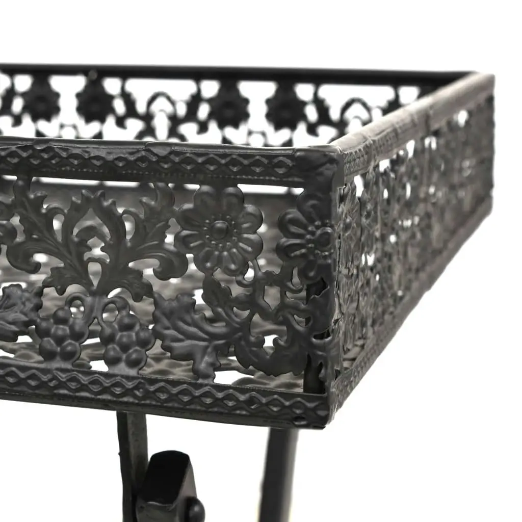 Folding Tea Table Vintage Style Metal 58x35x72 cm Black 245941