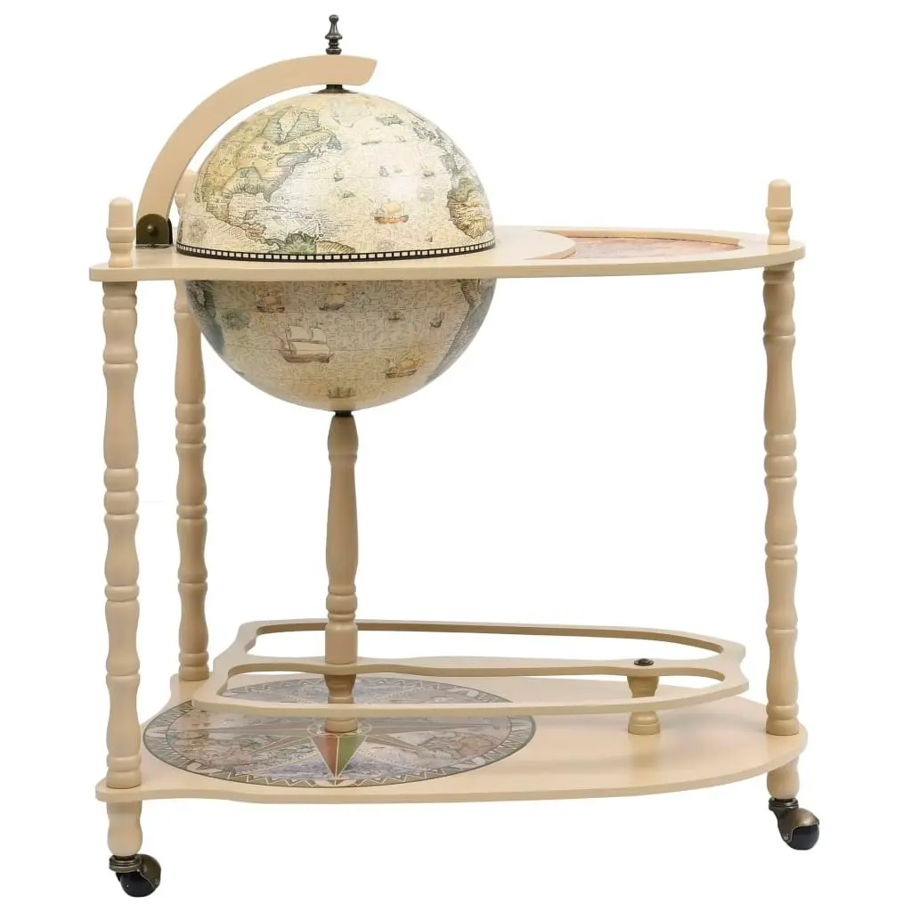 Freestanding Globe Bar Wine Stand Eucalyptus Wood Green 320908