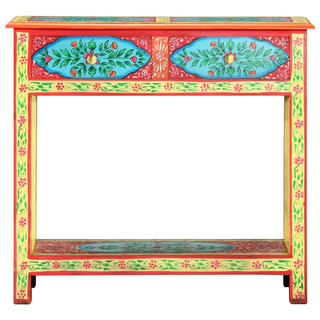 Hand Painted Console Table 80x35x75 cm Solid Mango Wood 286159