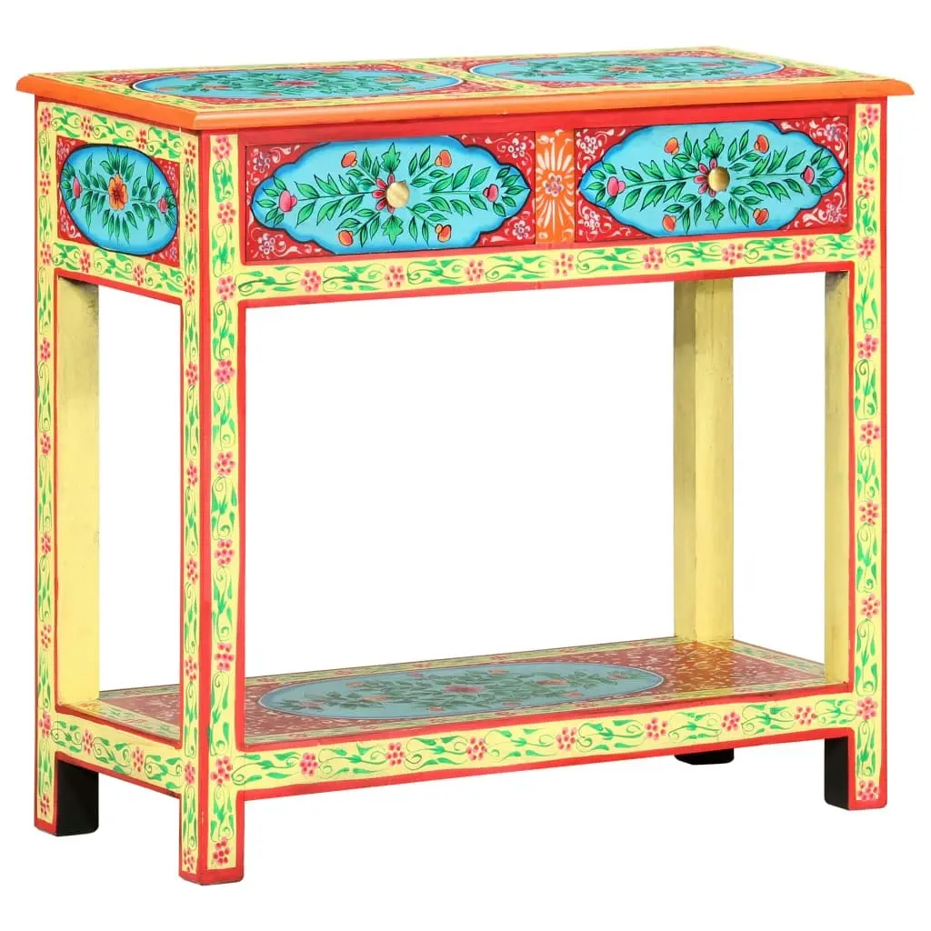 Hand Painted Console Table 80x35x75 cm Solid Mango Wood 286159