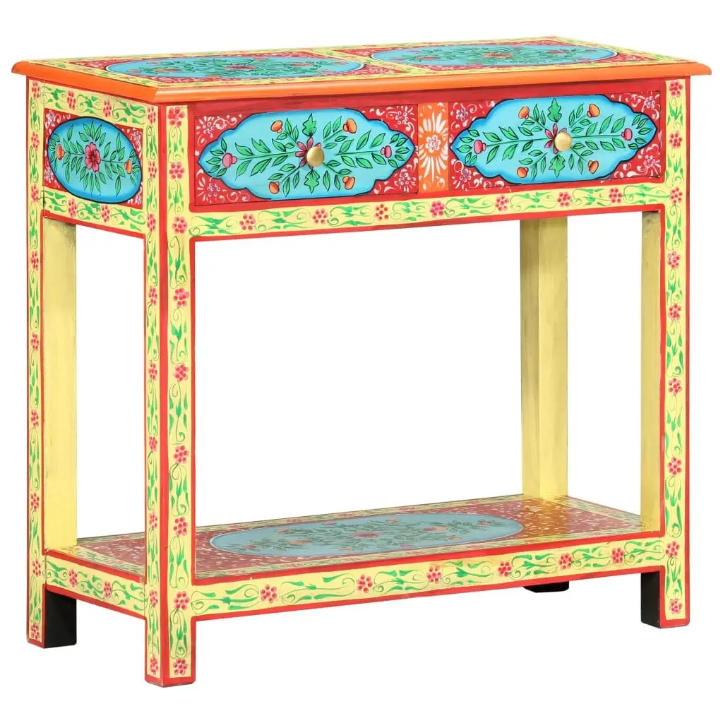 Hand Painted Console Table 80x35x75 cm Solid Mango Wood 286159