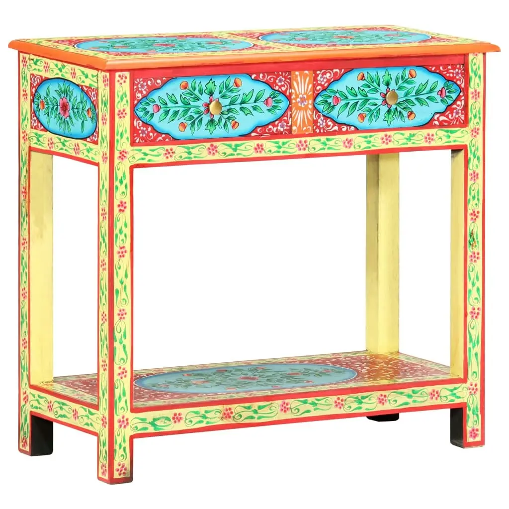 Hand Painted Console Table 80x35x75 cm Solid Mango Wood 286159