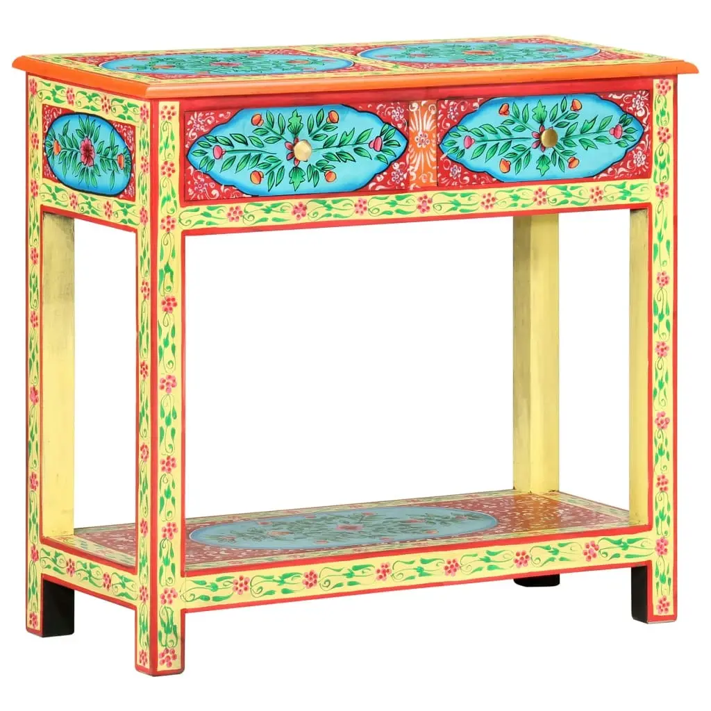 Hand Painted Console Table 80x35x75 cm Solid Mango Wood 286159