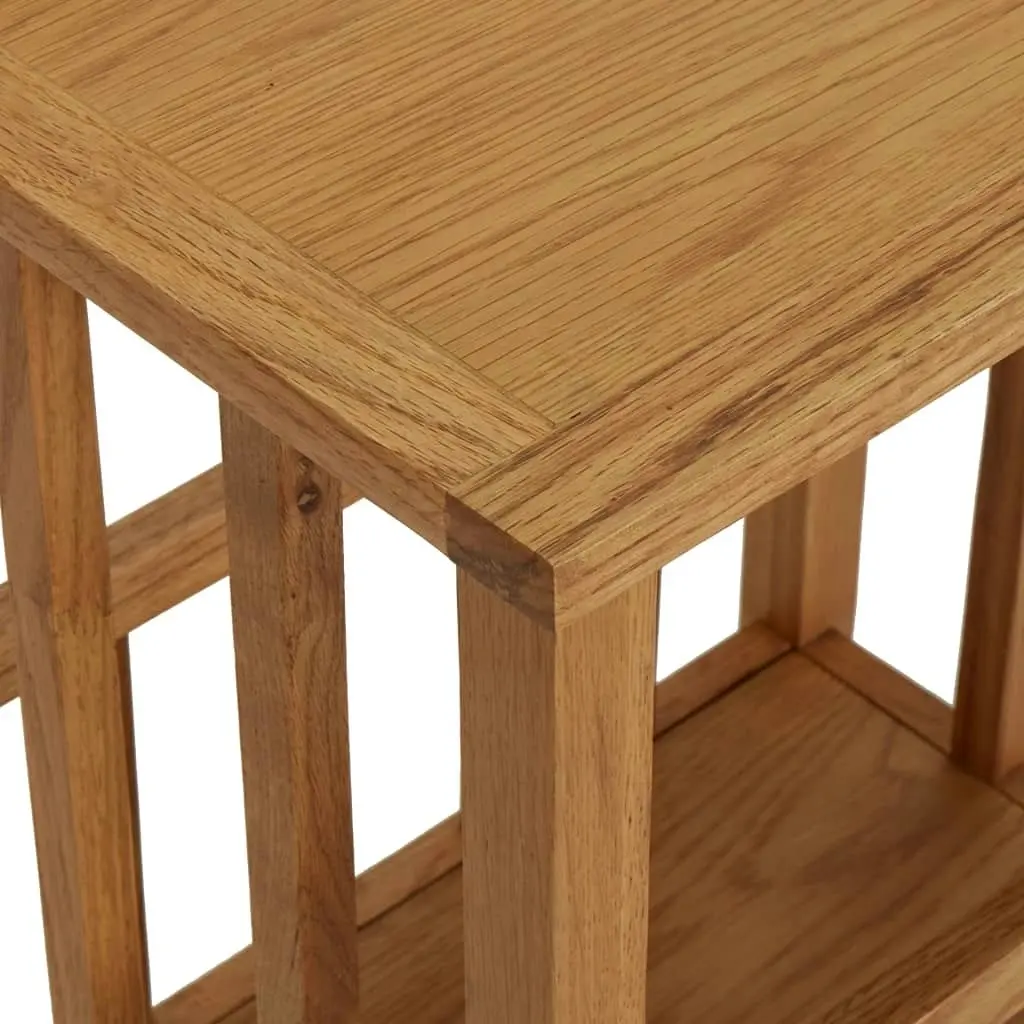 Magazine Table 45x35x55 cm Solid Oak Wood 289183