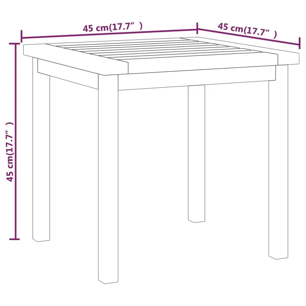 Side Table 45x45x45 cm Solid Wood Teak 340745