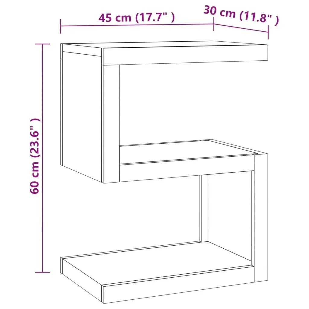 Side Table 45x30x60 cm Solid Wood Teak 340749