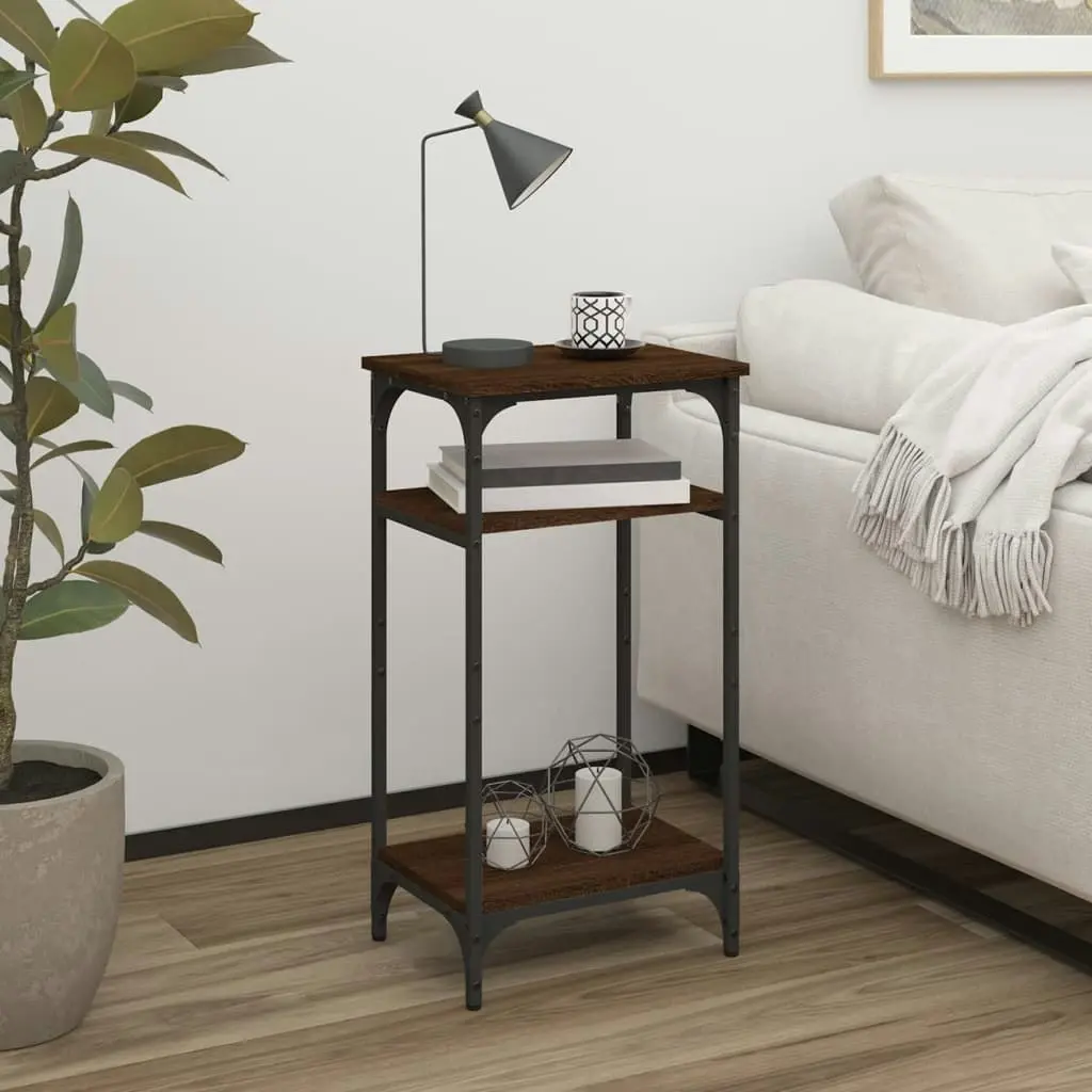 Side Table Brown Oak 40x30x75 cm Engineered Wood 825801