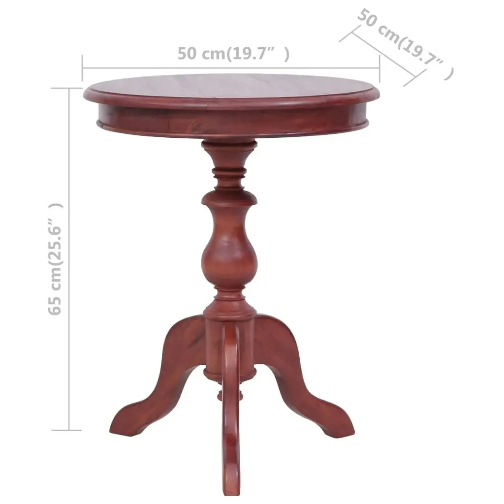 Side Table Brown 50x50x65 cm Solid Mahogany Wood 283845