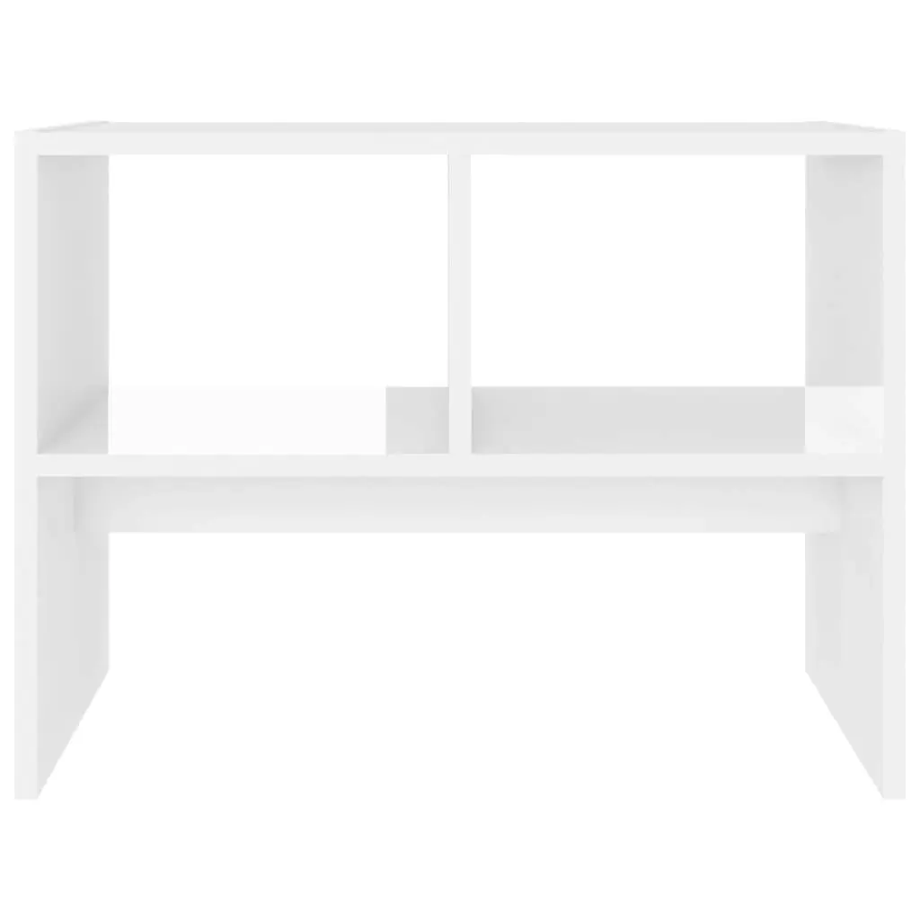 Side Table High Gloss White 60x40x45 cm Engineered Wood 806711