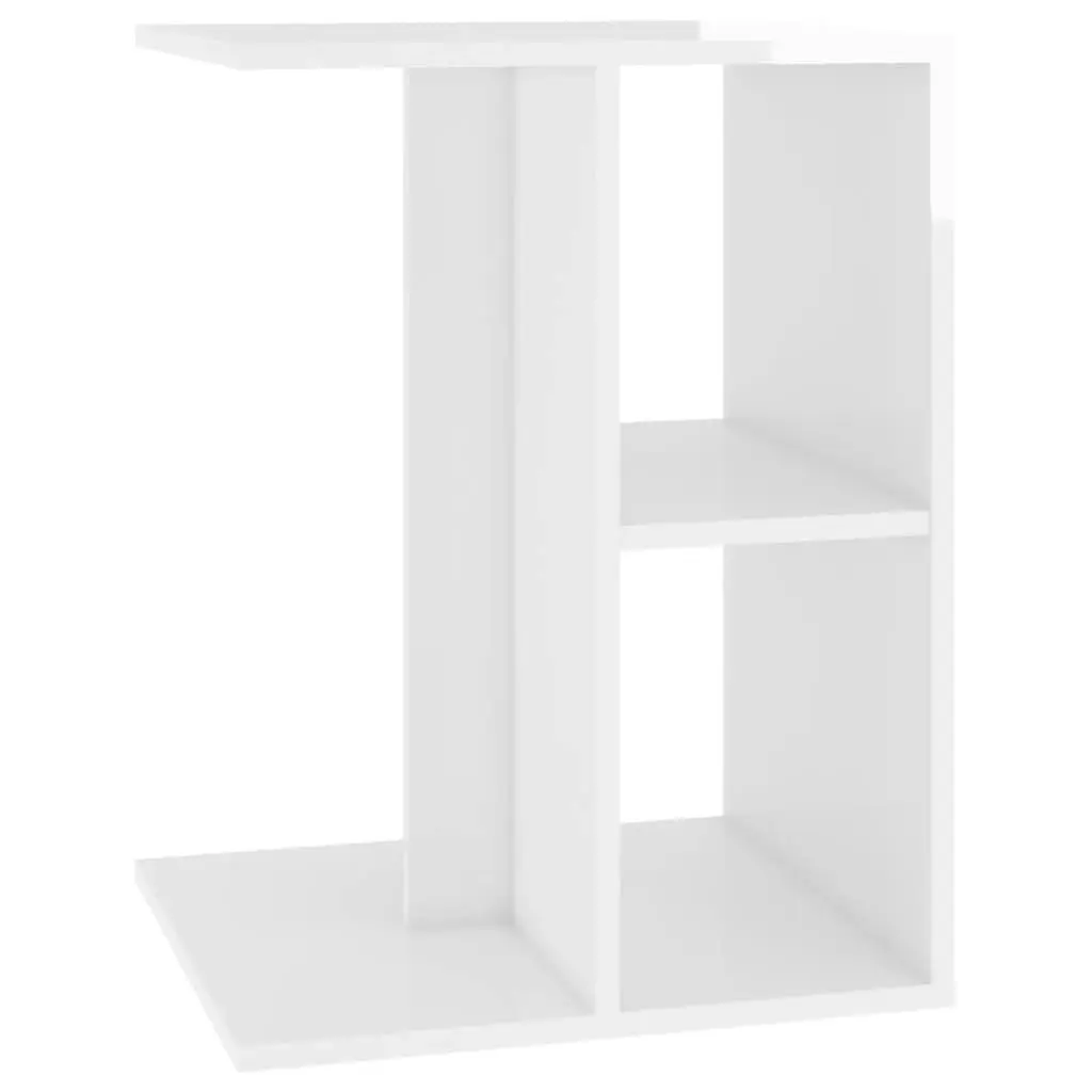 Side Table High Gloss White 60x40x45 cm Engineered Wood 806711