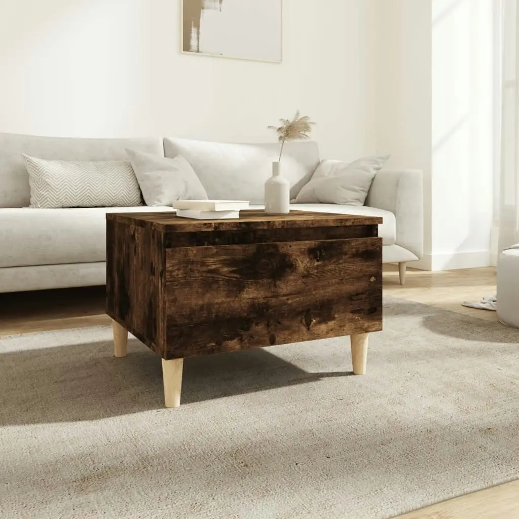 Side Table Smoked Oak 50x46x35 cm Engineered Wood 819510