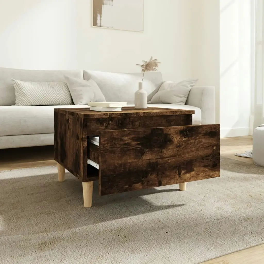 Side Table Smoked Oak 50x46x35 cm Engineered Wood 819510