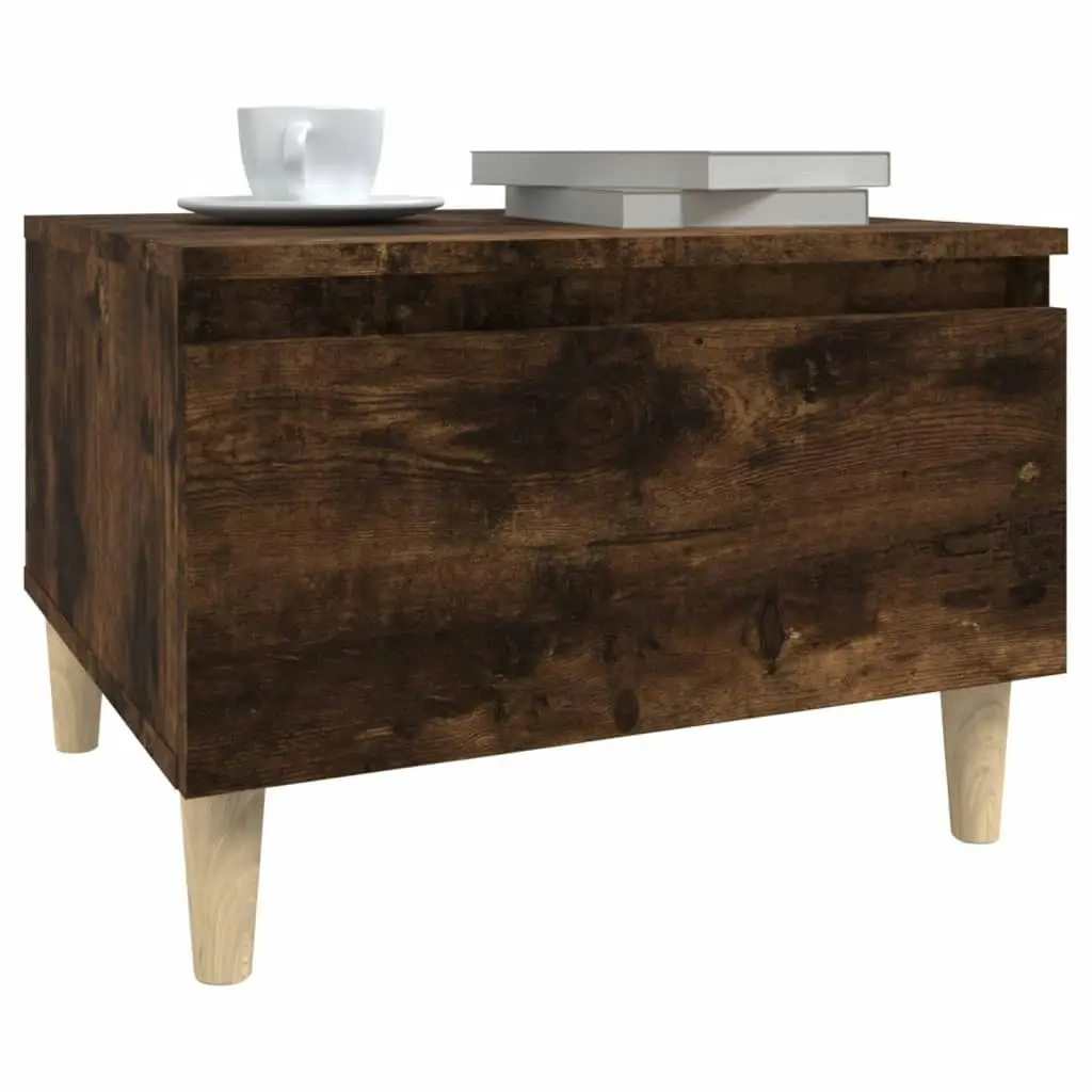 Side Table Smoked Oak 50x46x35 cm Engineered Wood 819510